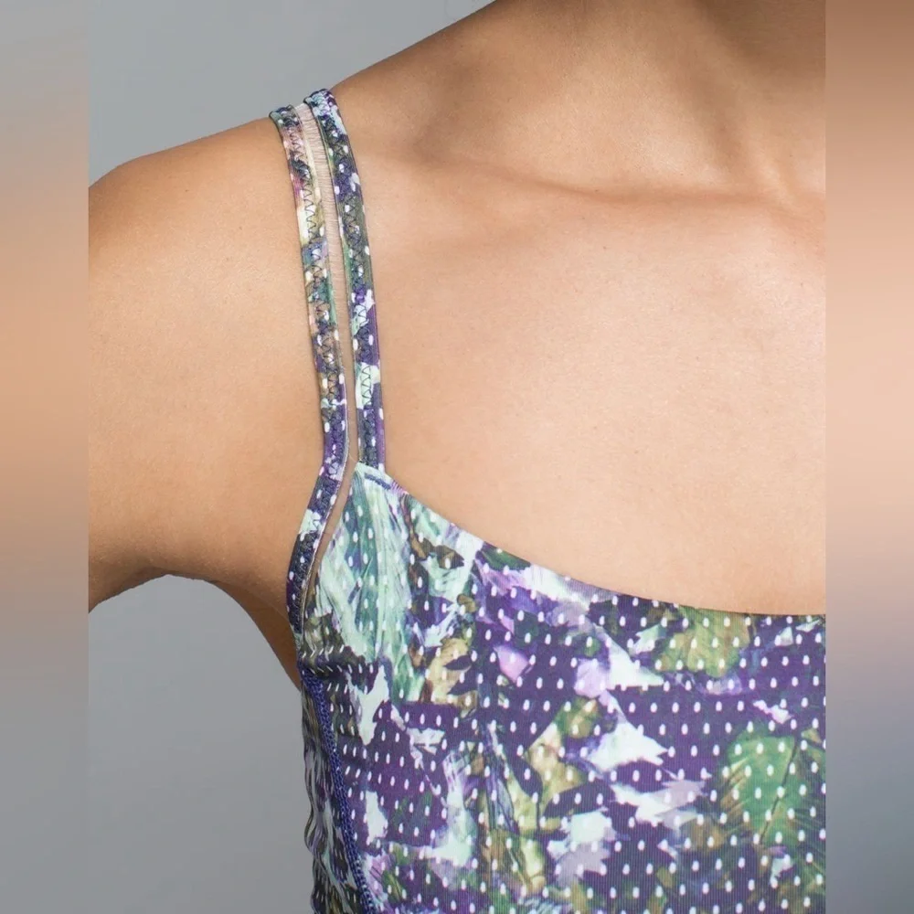 Lululemon Straight Up Bra Floral Sport White Multi (Size 2)